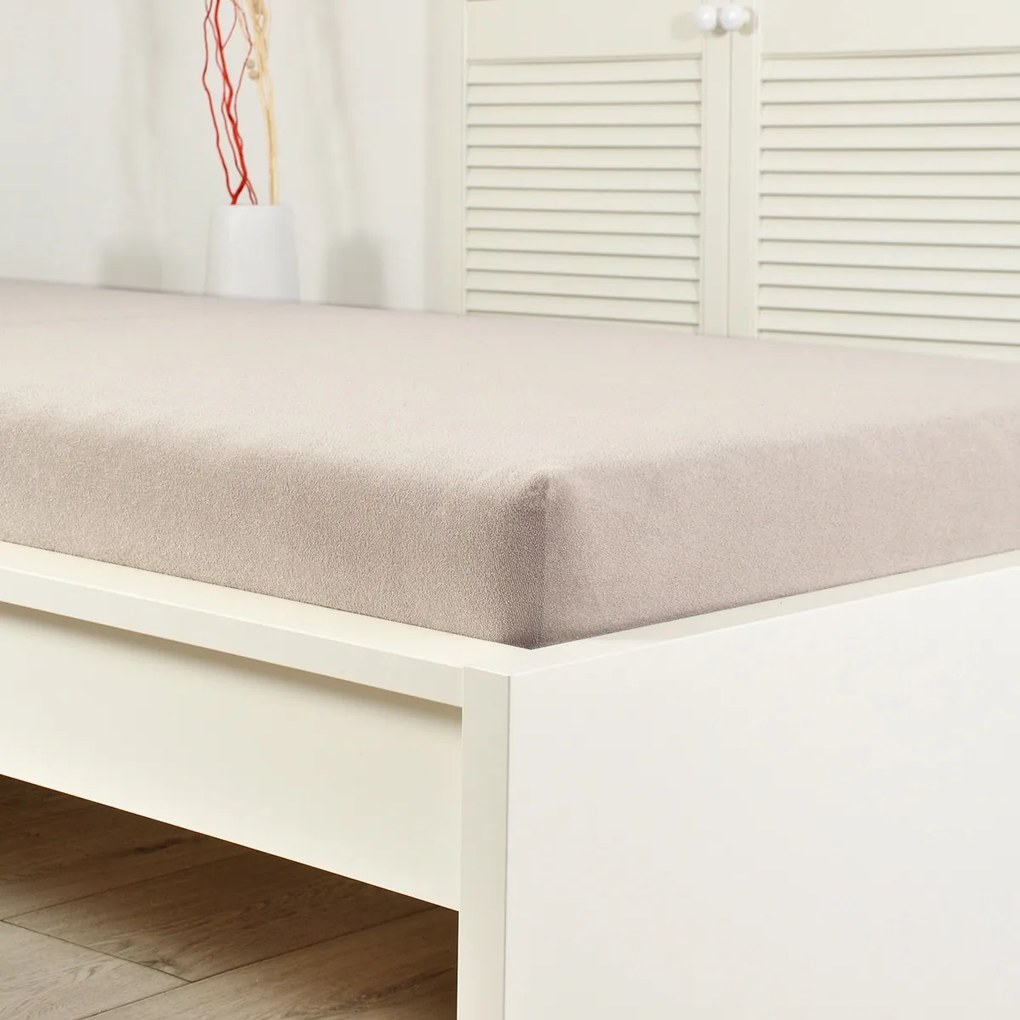 4Home prześcieradło frotte Perfect kawowy, 180 x 200 cm