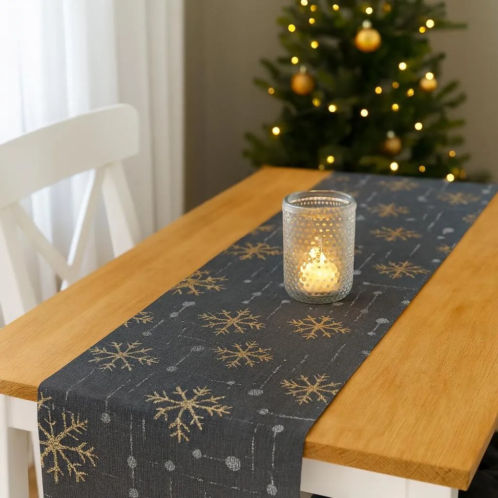 Świąteczna podkładka na stół, bawełniana, 28 x 270 cm