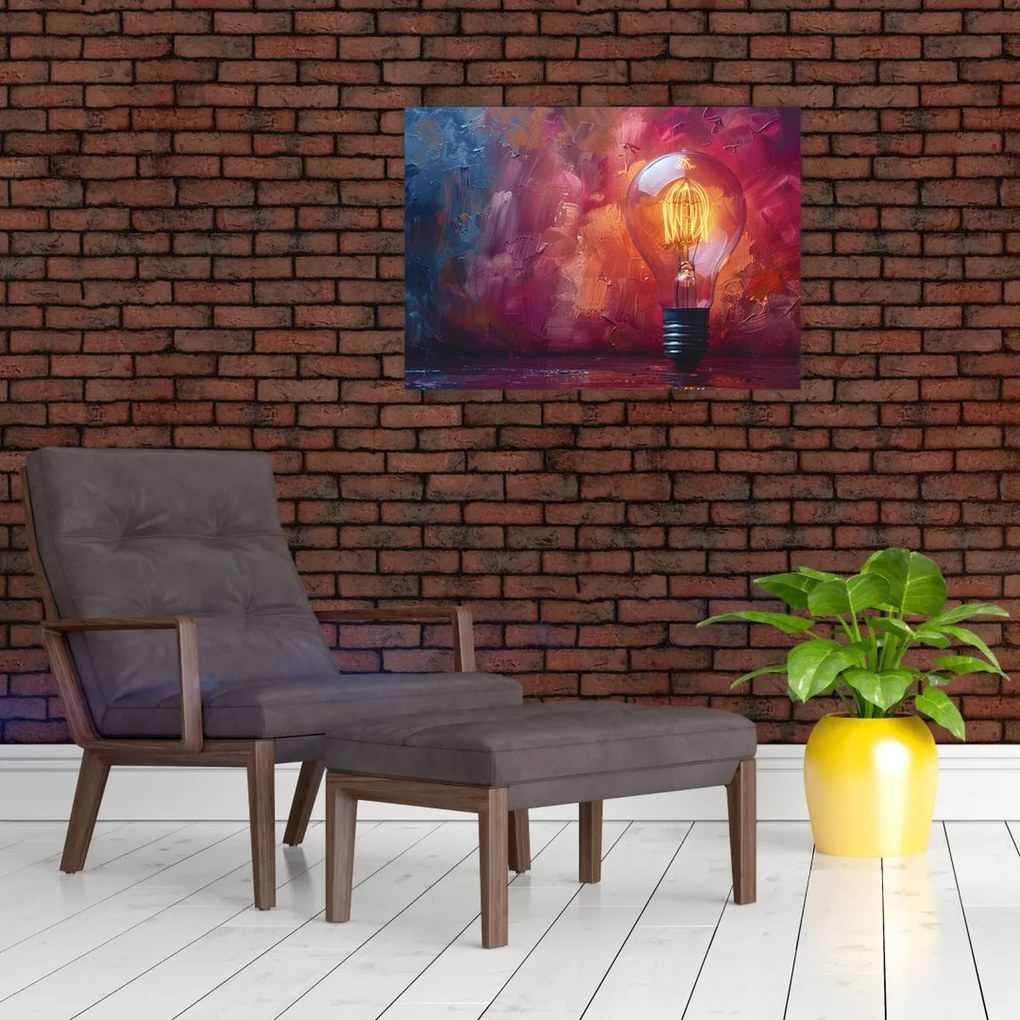Obraz na szkle - Pomysł (70x50 cm)