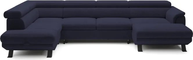 Narożnik RAVEN XL wolnostojący z funkcją spania tkanina Artico 37438 Morski WERSAL