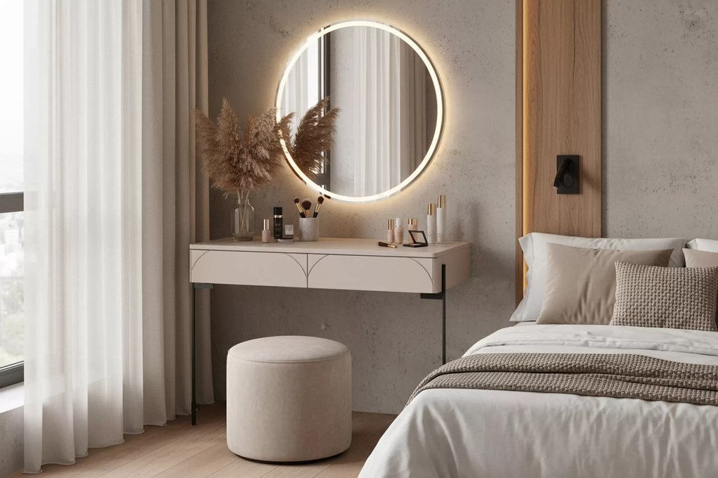 Toaletka Sonatia 100 cm z dwoma szufladami - kaszmir