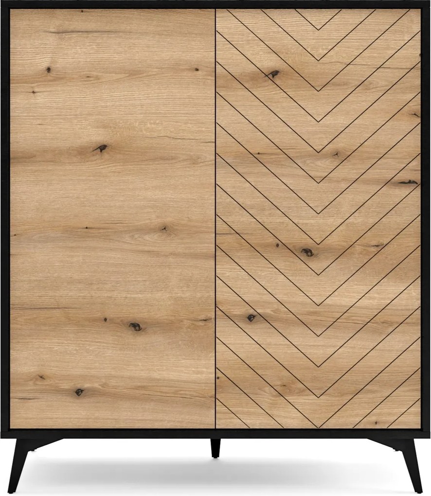 Komoda DIAMANTE 104 cm do Salonu Sypialni Czarny