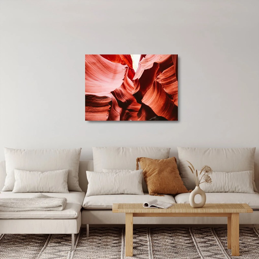 Obraz na szkle czerwonych skał (70x50 cm)