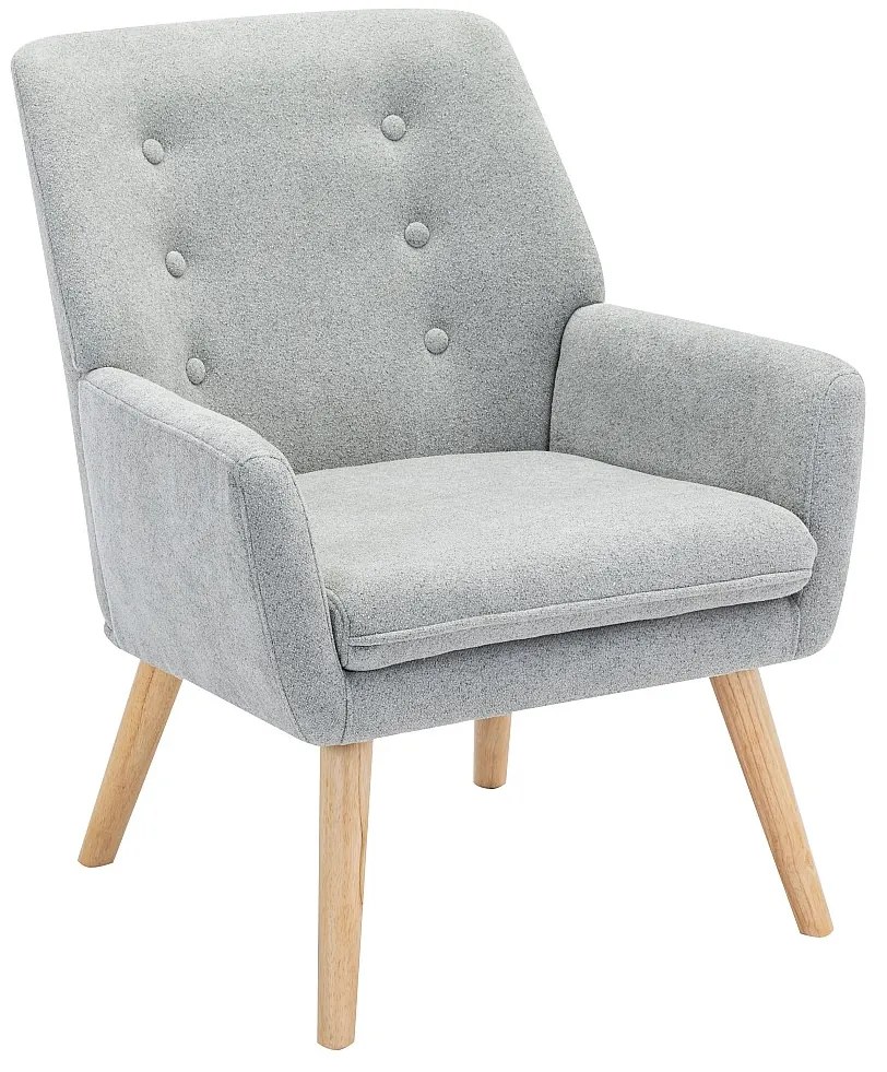 Fotel z szarą tapicerką - SERINO