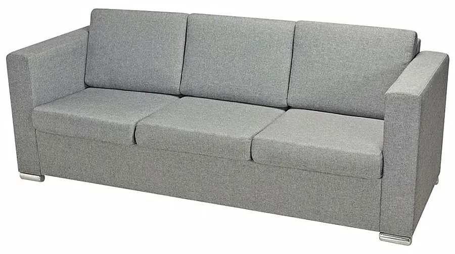 Trzyosobowa jasnoszara sofa loftowa - Telva 3Q