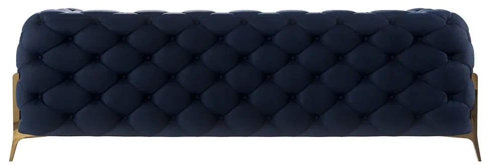 Ciemnoniebieska aksamitna sofa 225 cm Chelsea Bis – Ropez
