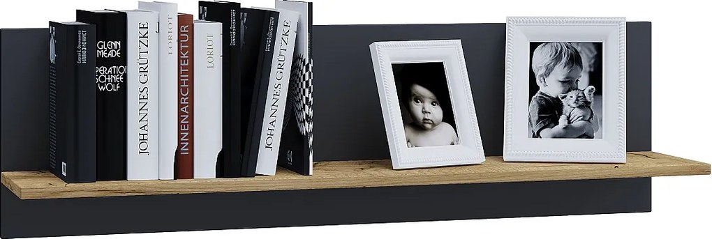 Drewniana półka ścienna Półka ścienna Usilo