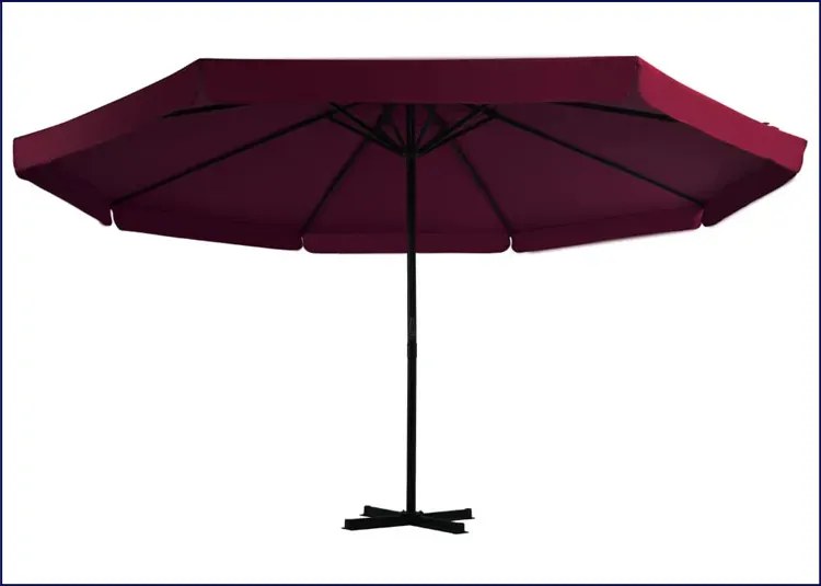 Bordowy parasol ogrodowy z podstawą - Diola