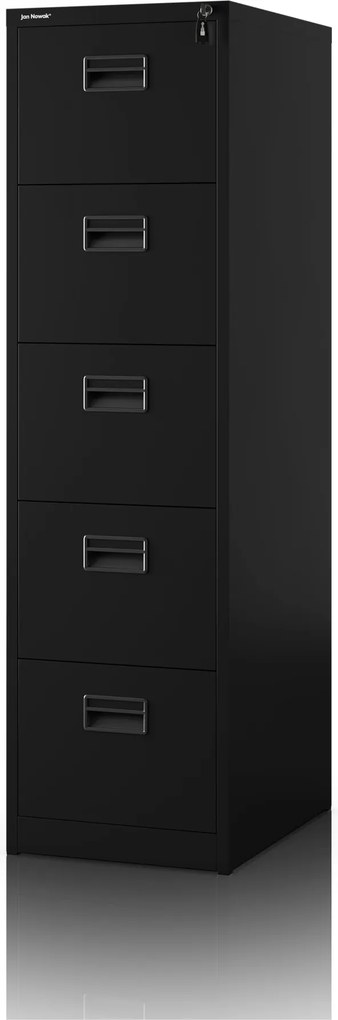 Szafa kartotekowa metalowa czarna: SARA V5, 460 x 1625,5 x 600 mm