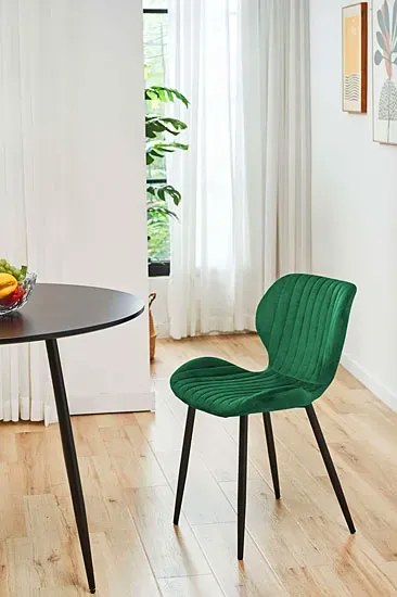 Komplet 4 krzeseł do kuchni butelkowa zieleń W6-R51