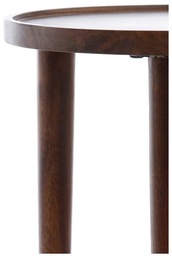 Okrągły stolik z litego drewna akacjowego ø 45 cm Qiano – Light &amp; Living