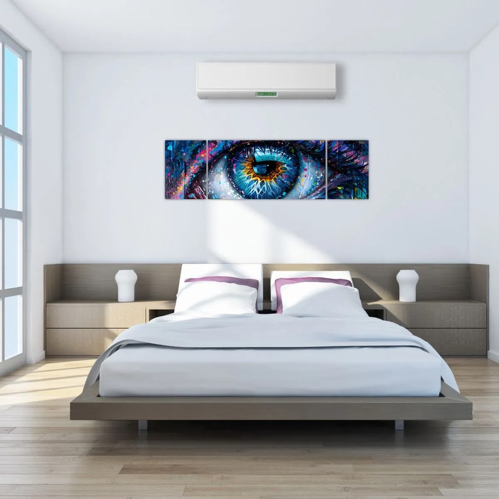 Obraz - Malowanie oczu (170x50 cm)