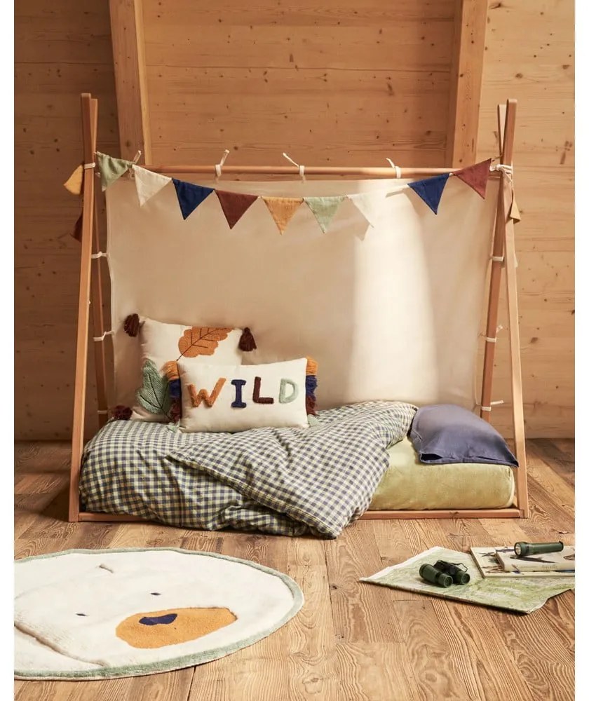 Łóżko dziecięce z litego drewna bukowego w kształcie domku ze stelażem 90x190 cm Maralis – Kave Home