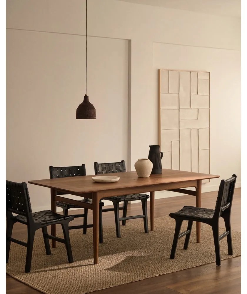 Rozkładany stół z dodatkowym blatem w dekorze orzecha 100x200 cm Elan – Kave Home