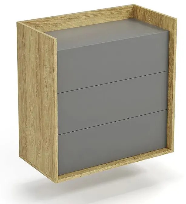 Komoda modułowa hikora + szary przykurzony M9-P06