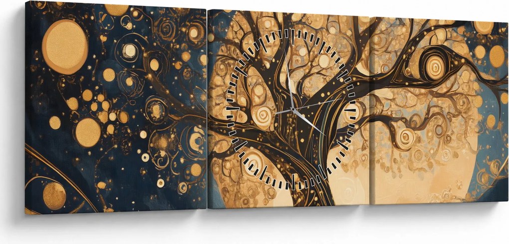 Obraz – Surrealistyczne drzewo (z zegarem) (90x30 cm)