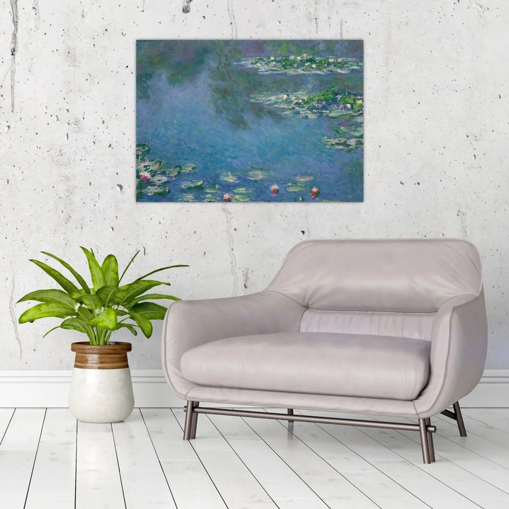 Obraz na szkle - Claude Monet, Water Lilies, reprodukcje (70x50 cm)