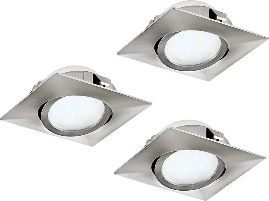 Eglo 95846- Zestaw 3x wpuszczanych opraw sufitowych PINEDA LED/4,9W/230V