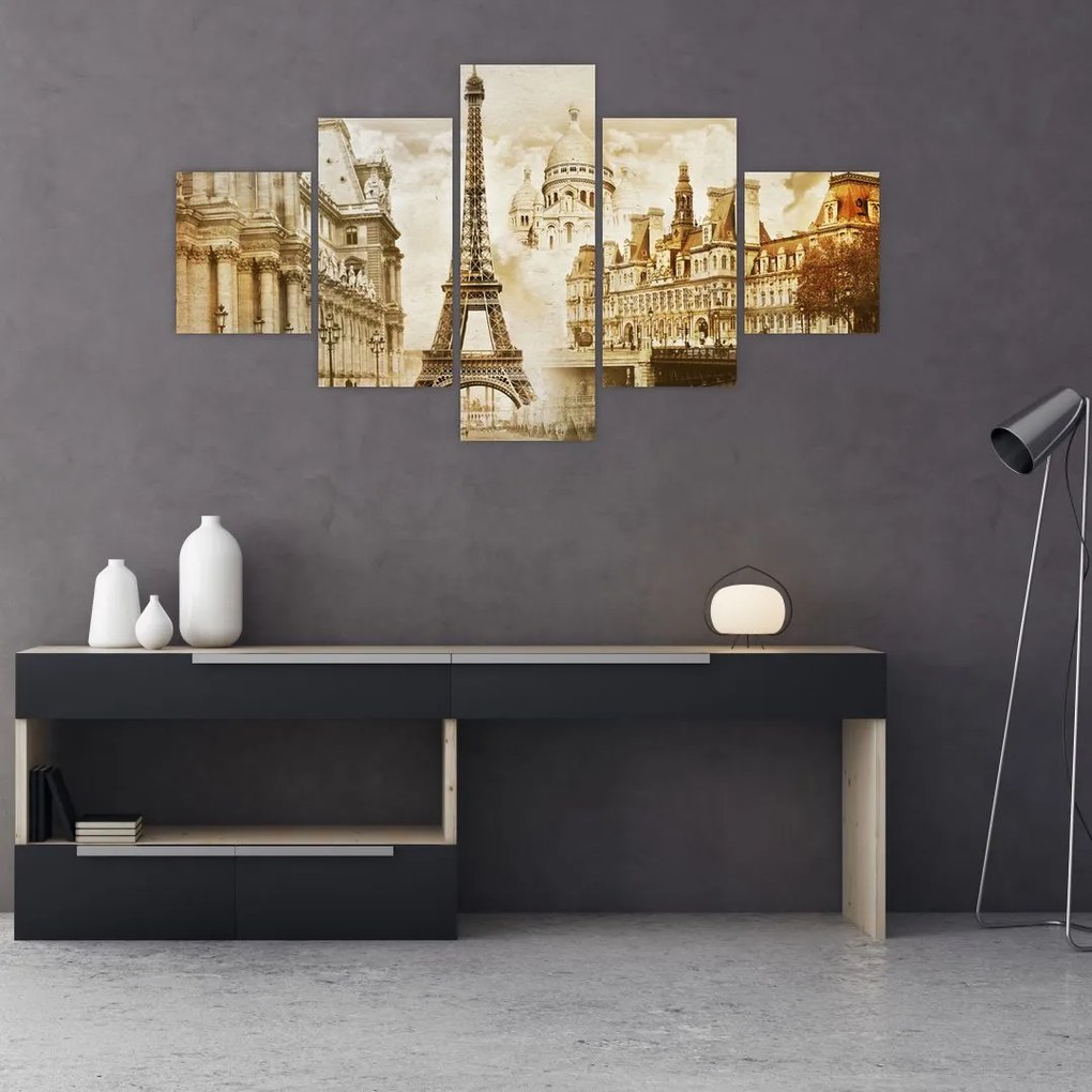Obraz - Zabytki Paryża (125x70 cm)