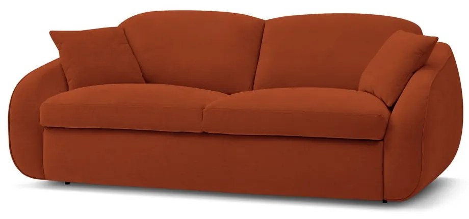 Pomarańczowa rozkładana sofa 235 cm Cezanne – Bobochic Paris