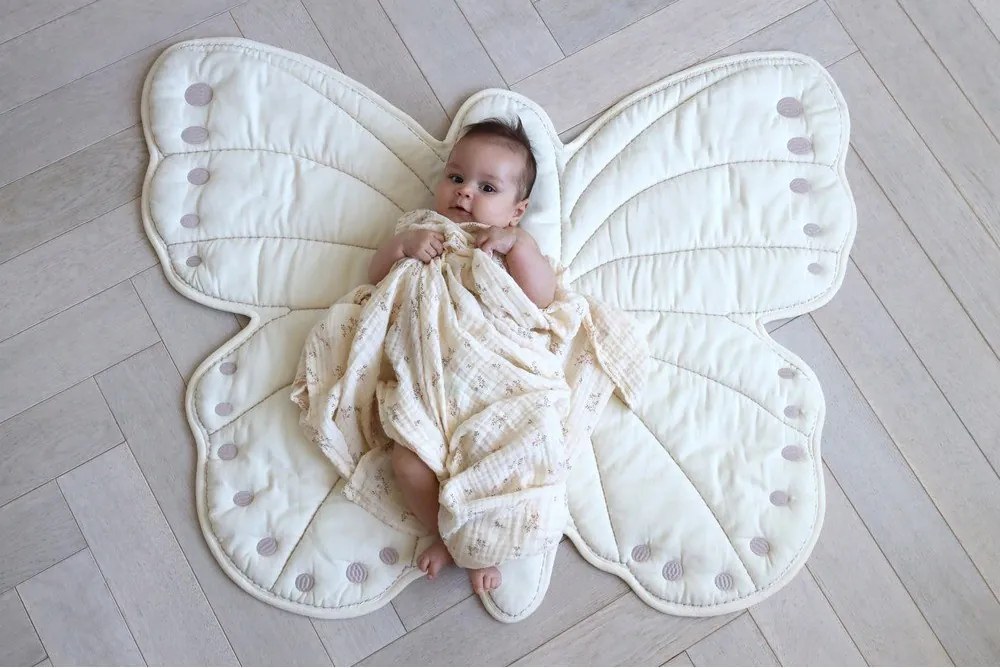 Mata do zabawy dla dzieci w kolorze kości słoniowej 85x100 cm Off-White – Cam Cam Copenhagen