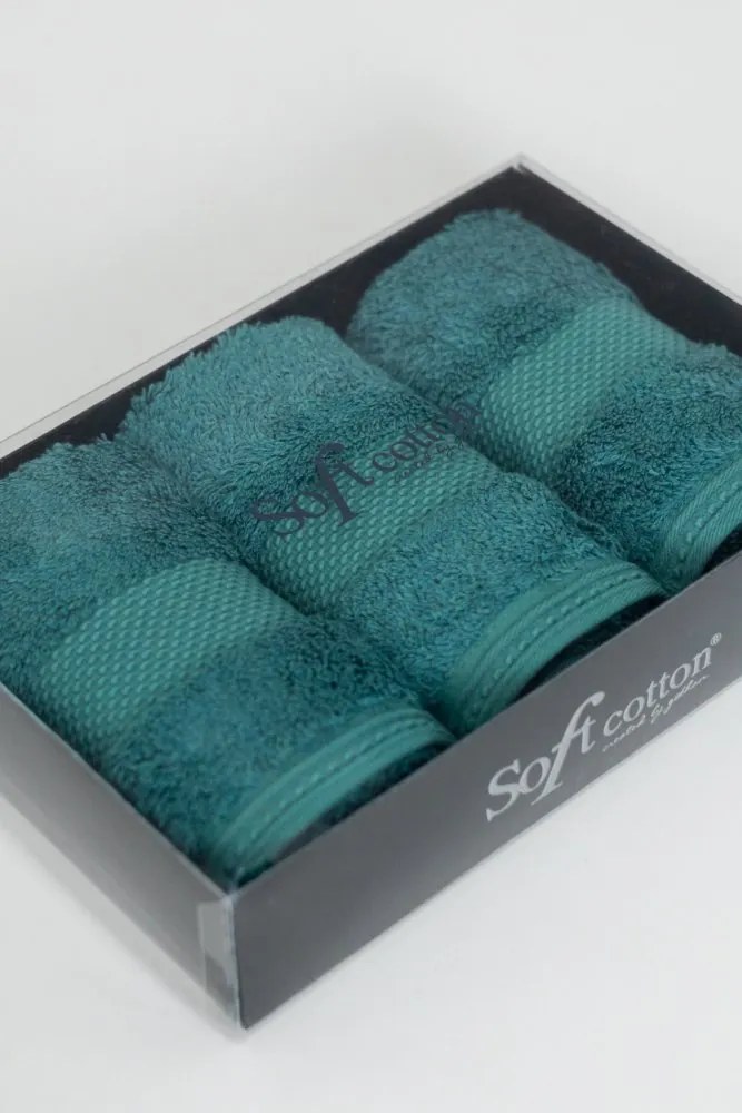 Zestaw podarunkowy małych ręczników DELUXE, 3 szt Zielony