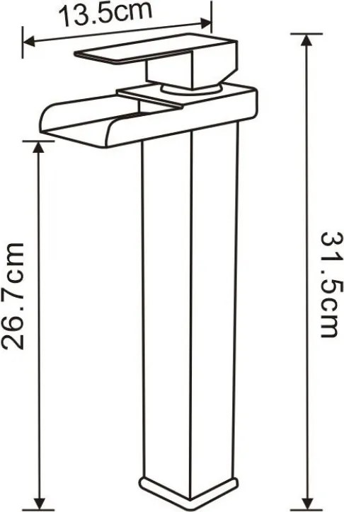 Mexen Hydra bateria umywalkowa wysoka, czarna - 744910-70