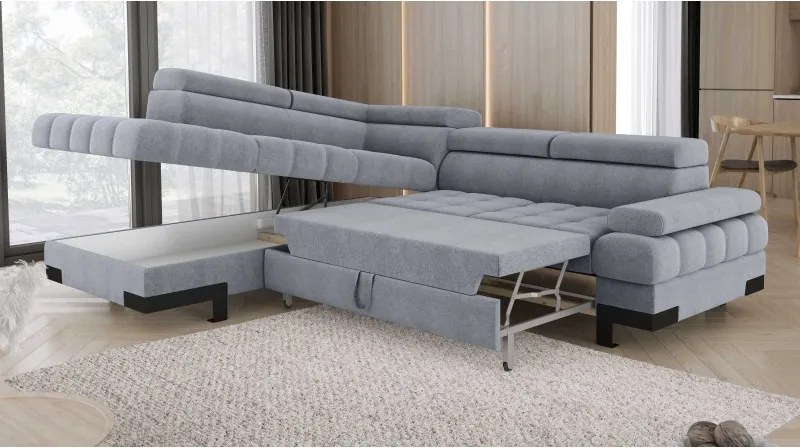 Narożnik SELVA L z funkcją spania i pojemnikiem WERSAL