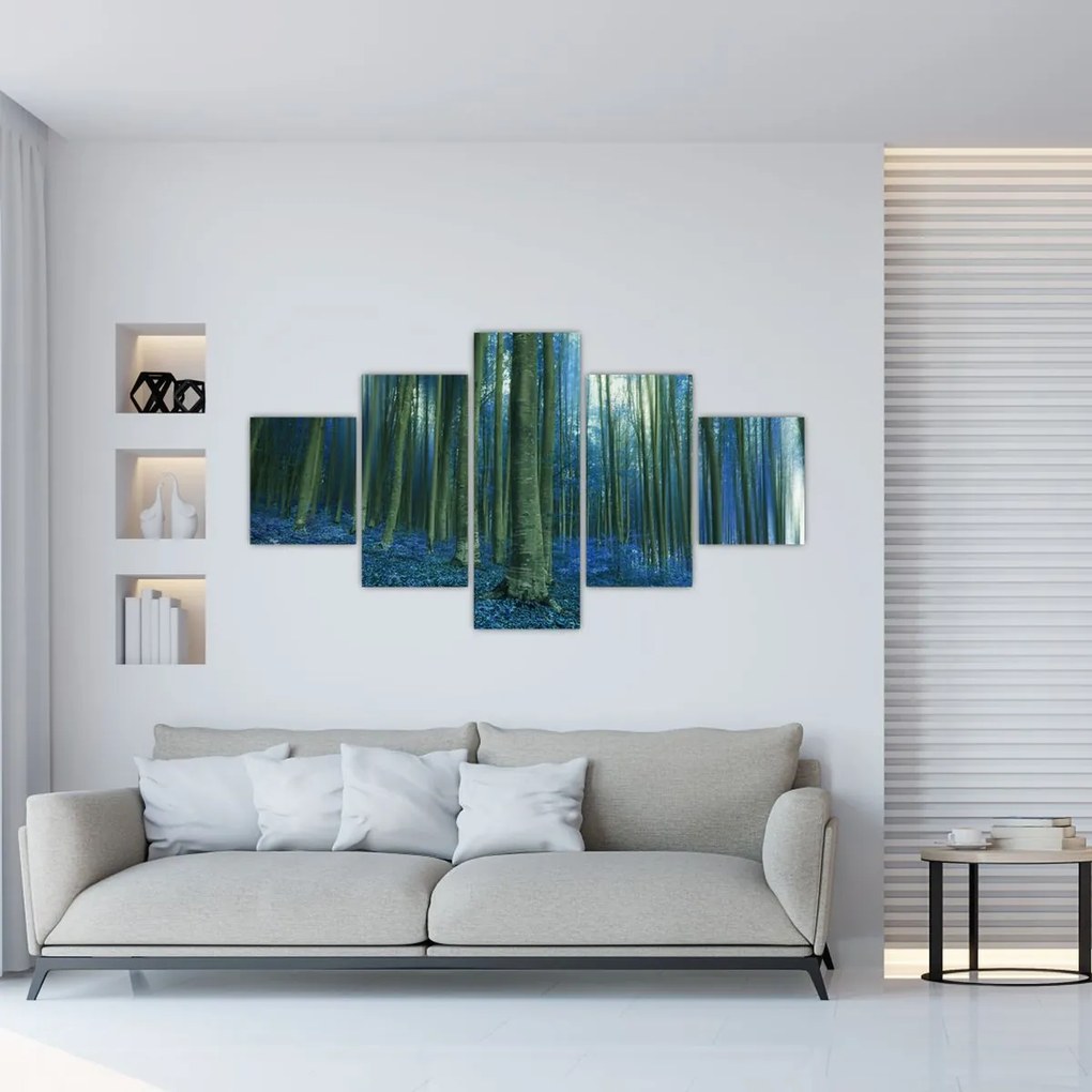 Obraz - Niebieski las (125x70 cm)