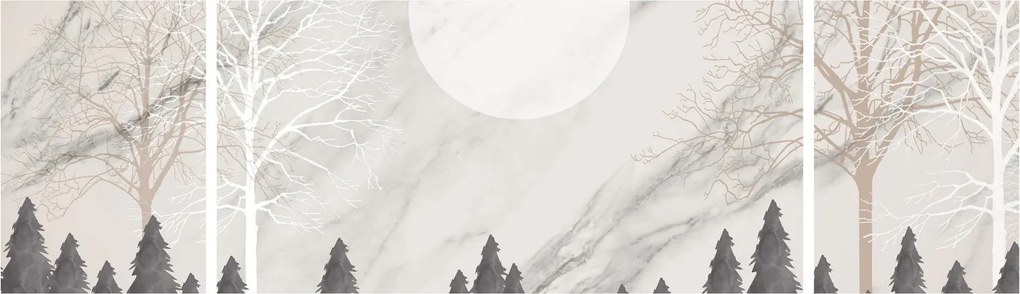 Obraz - Zimowy krajobraz (170x50 cm)