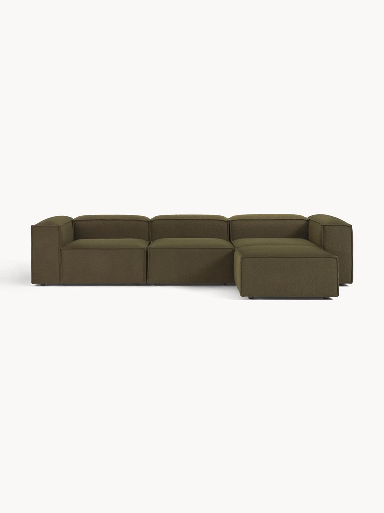 Sofa modułowa Bouclé z pufem Lennon (4-osobowa)