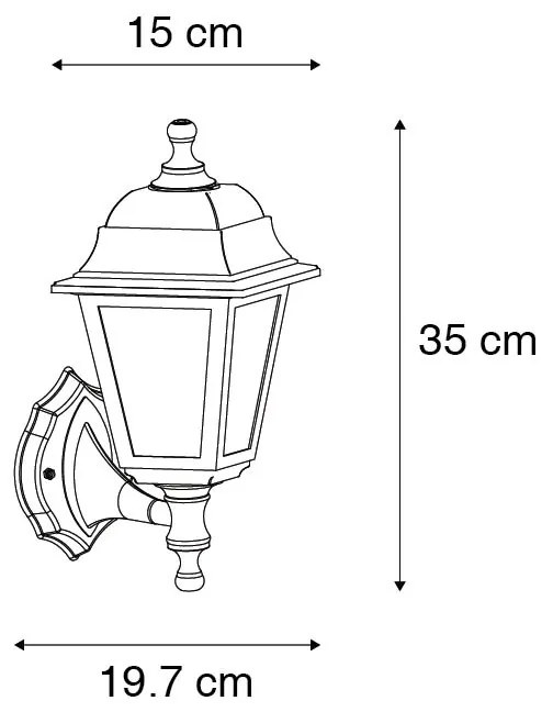 Zewnetrzna Inteligentny Kinkiet / Lampa scienna zewnętrzny czarny IP44 z WiFi ST64 - Capital klasyczny/Antyczny Oswietlenie zewnetrzne