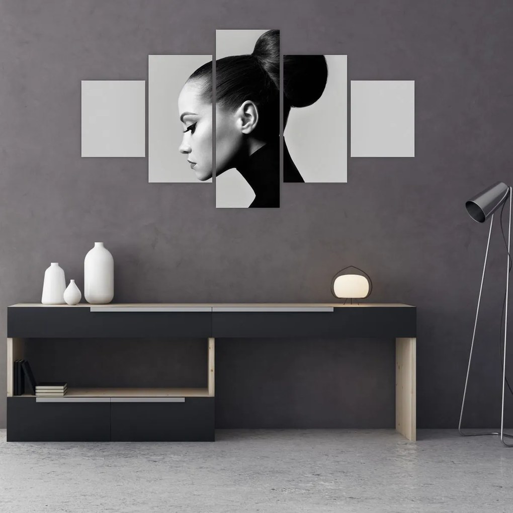 Obraz - Profil pięknej kobiety (125x70 cm)