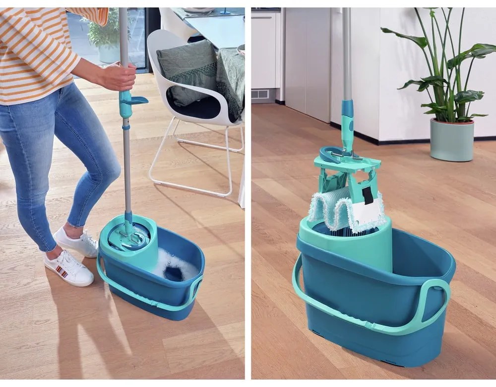 Mop z wiadrem i płynem do mycia podłóg Clean Twist M Ergo – LEIFHEIT