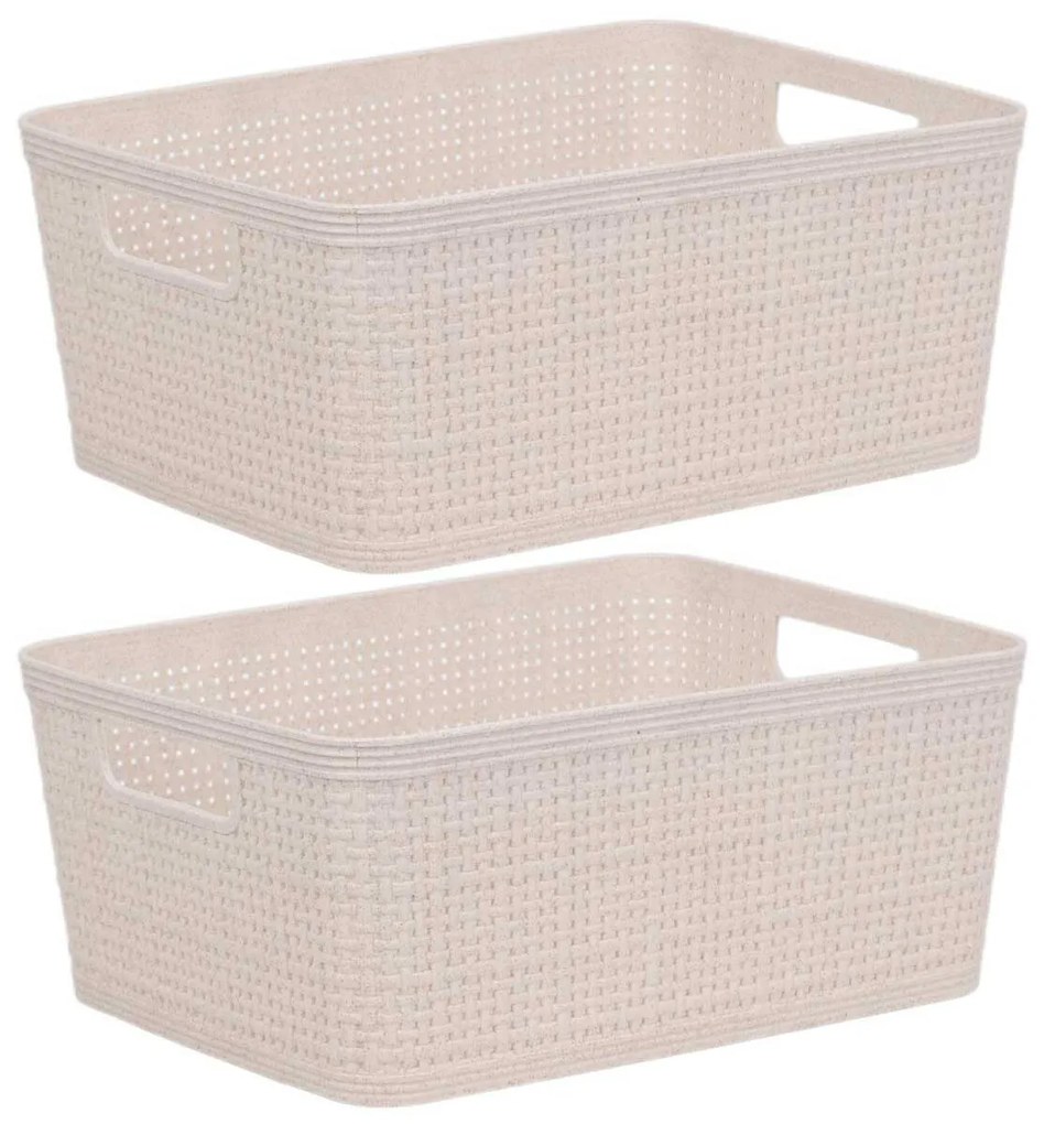 Plastikowe koszyki do organizacji, 24,5 x 19 x 10 cm, 2 szt.