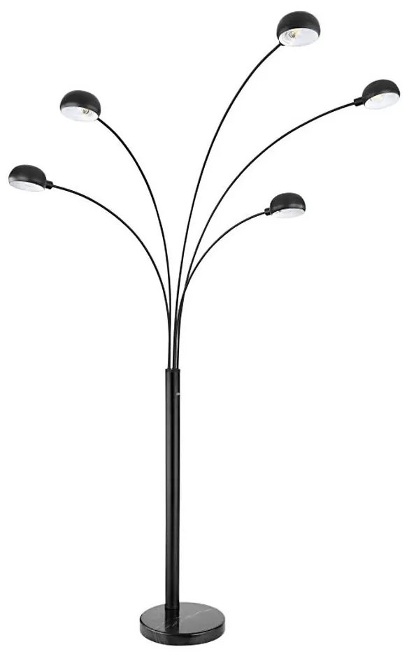 Globo 58228NB - Lampa podłogowa SEYMOUR 5xE14/40W/230V czarny