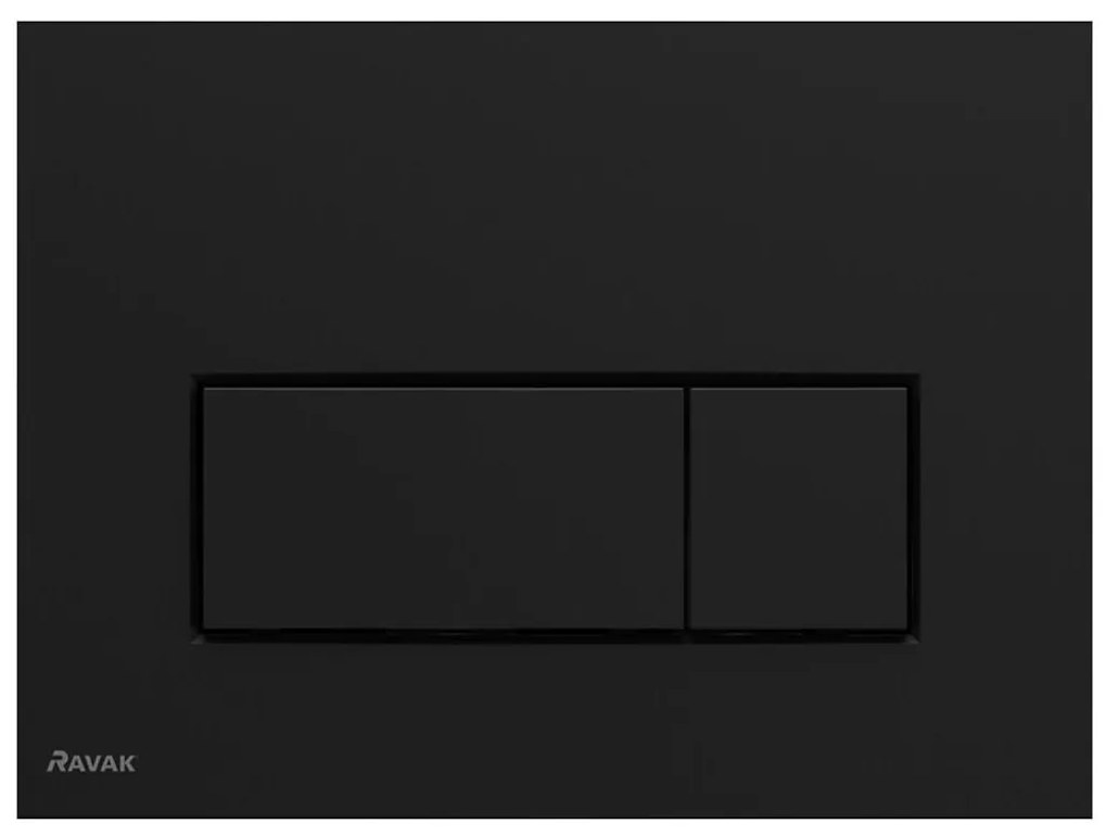 Ravak X01744 - Przycisk spłukujący UNI SLIM 24,7 x 16,5 cm czarny