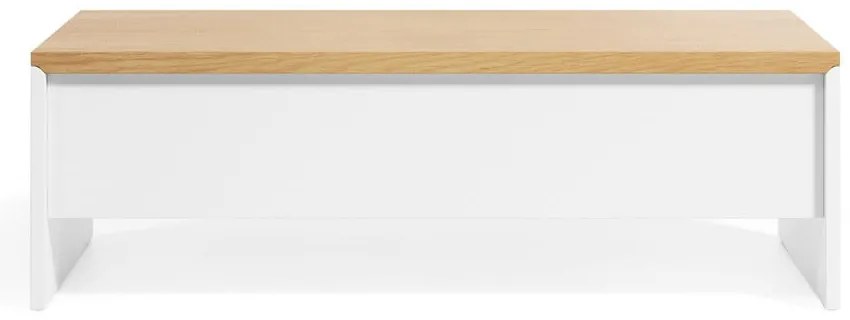 Biały stolik w dekorze dębu 60x110 cm Abilen – Kave Home