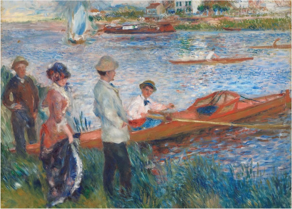 Obraz na szkle - Auguste Renoir, Oarsmen at Chatou, reprodukcje (70x50 cm)