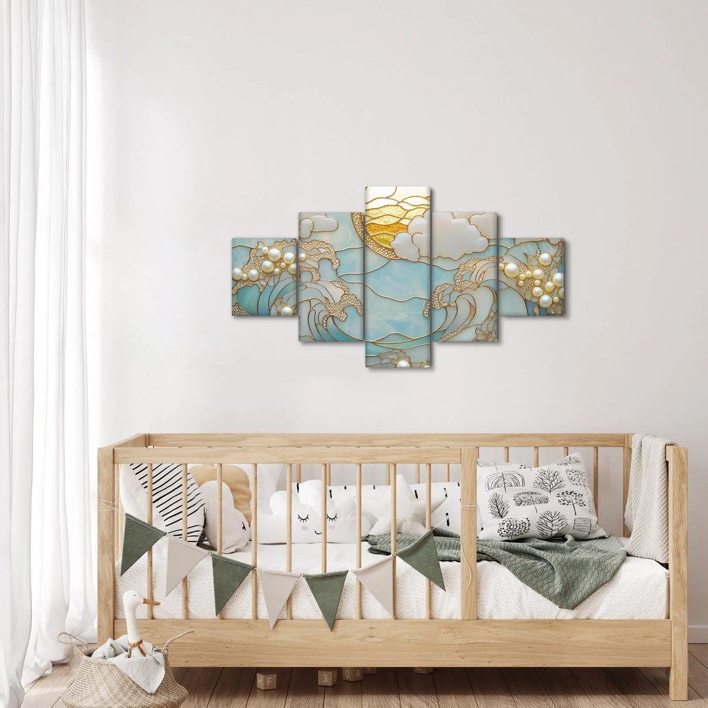 Obraz - 3D perły w oceanie (125x70 cm)