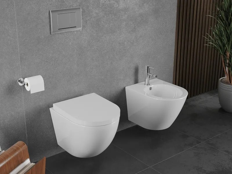Mexen Lena miska wc Rimless Tornado z deską wolnoopadającą twarda, duroplast, biała połysk - 30220200T