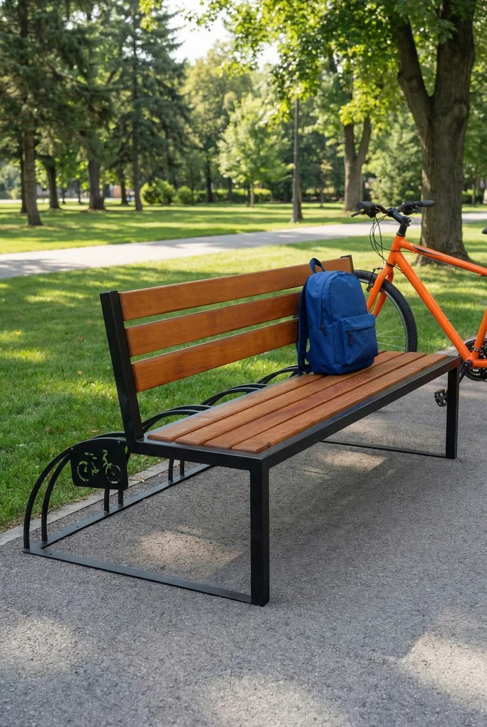 Ławka parkowa drewniana 150 cm P1-E03