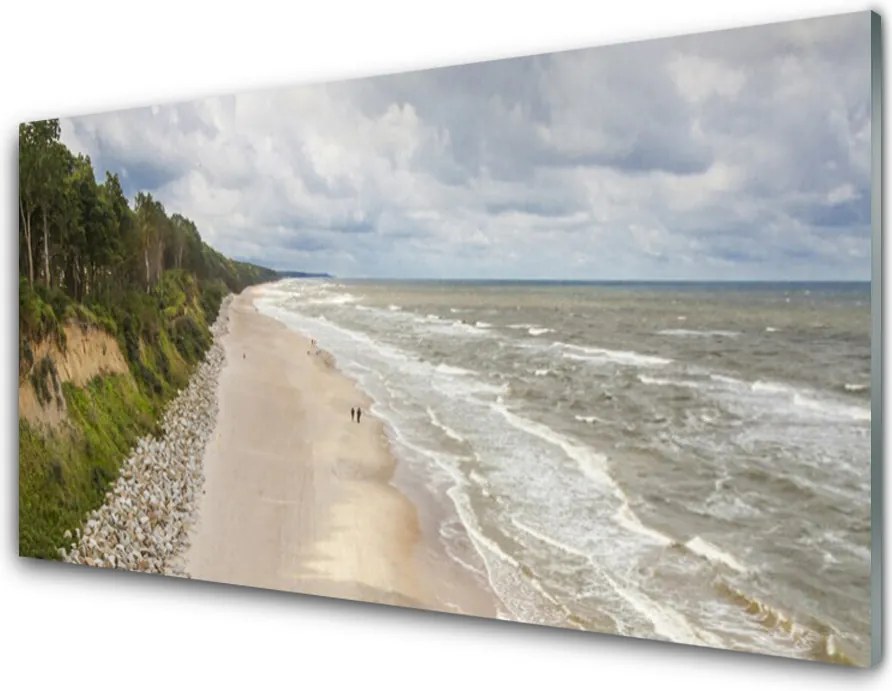 Szkło do Kuchni na Ścianę Samotne Drzewo Nad Brzegiem