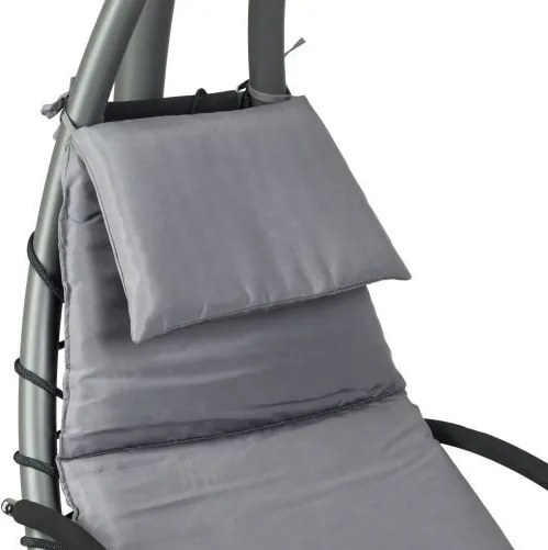 Wisząca leżanka ogrodowa na stelażu Tuscany 006, ciemny szary