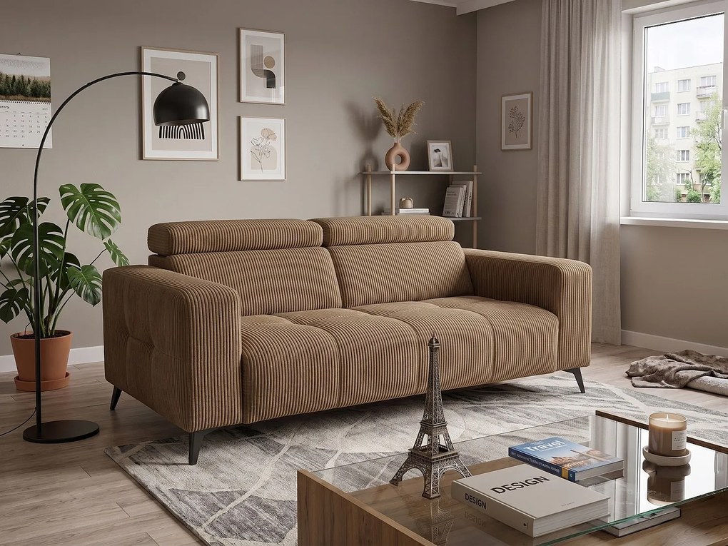 Kanapa Nicolette Elektryczna z USB i Regulowanymi Zagłówkami – Nowoczesna Sofa Premium