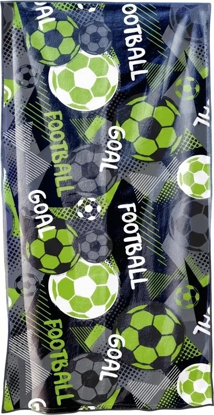 Ręcznik plażowy szybkoschnący GOAL kolorowy 70 x 140 cm, 100% mikrofibra