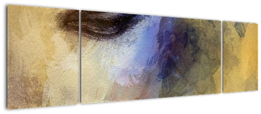 Obraz - Portret kobiety, rysunek (170x50 cm)