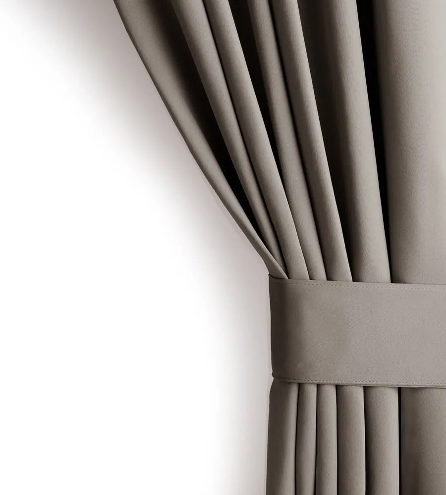 Szarobrązowa zaciemniająca zasłona termiczna 140x270 cm Pleat – Restilo