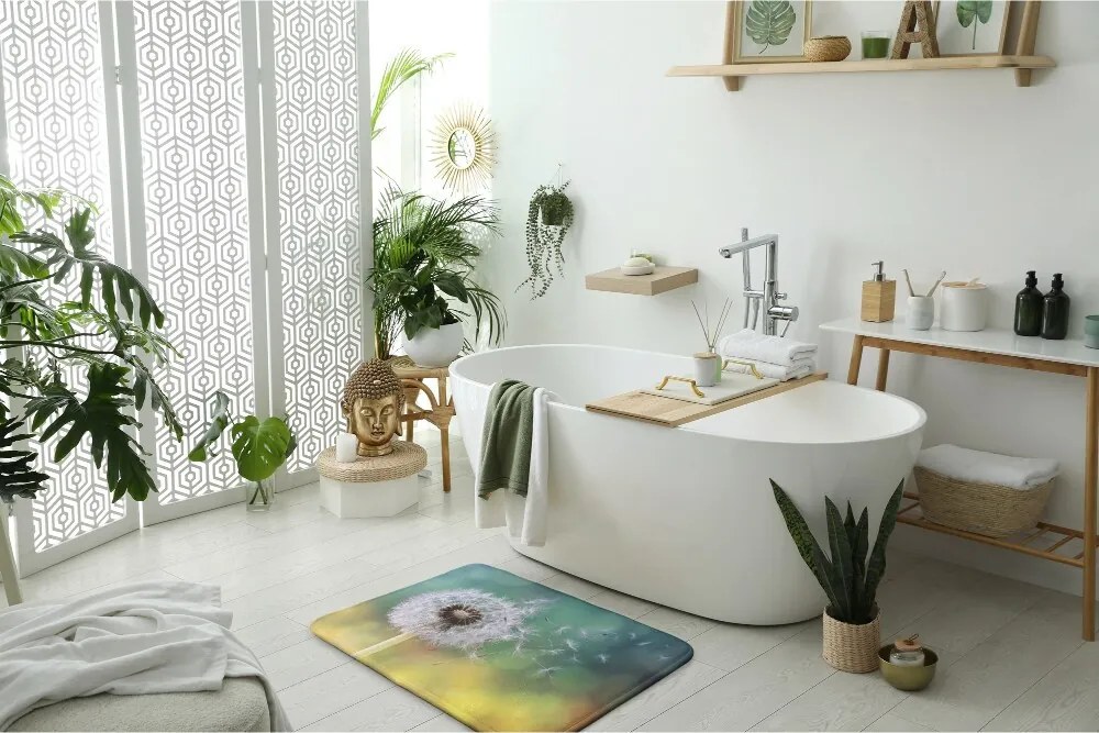 Dywanik do łazienki Dywanik do łazienki Roślina Dmuchawiec