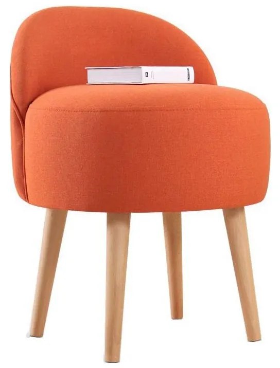 Pufa NIKI, średnica 46 cm, pomarańczowa